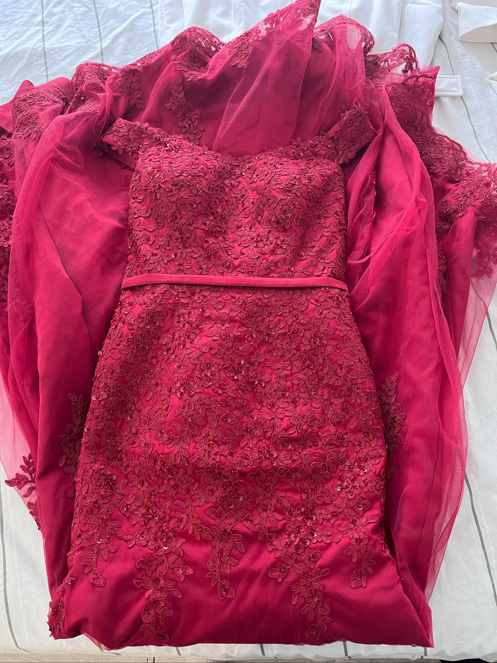 Vestido sirena burdeos Stacees talla 34 – photo 5